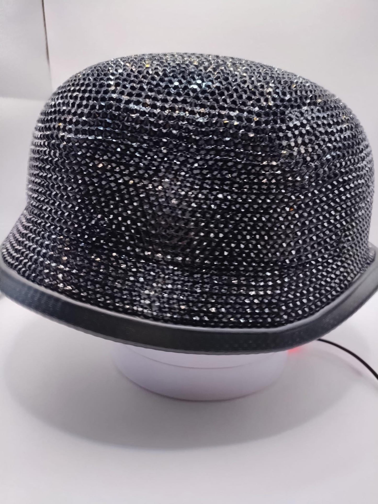 Custom Bling Black Crystals Rhinestones Motorcycle German Novelty Helmet