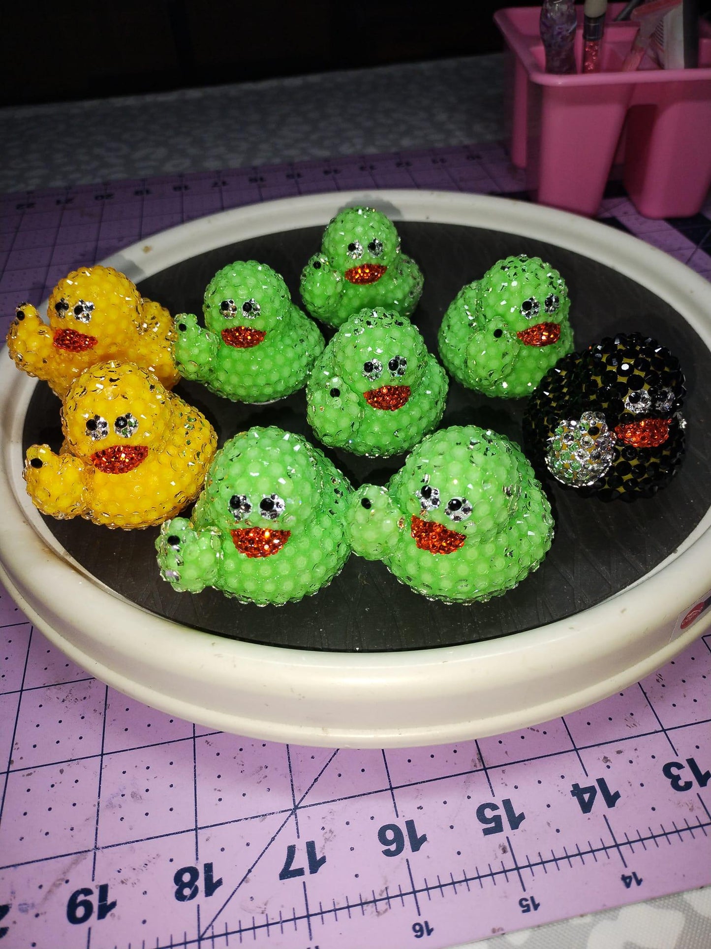 Custom Bling Naughty FU Middle Finger Jeep Ducks 2" with Car Duck Plug