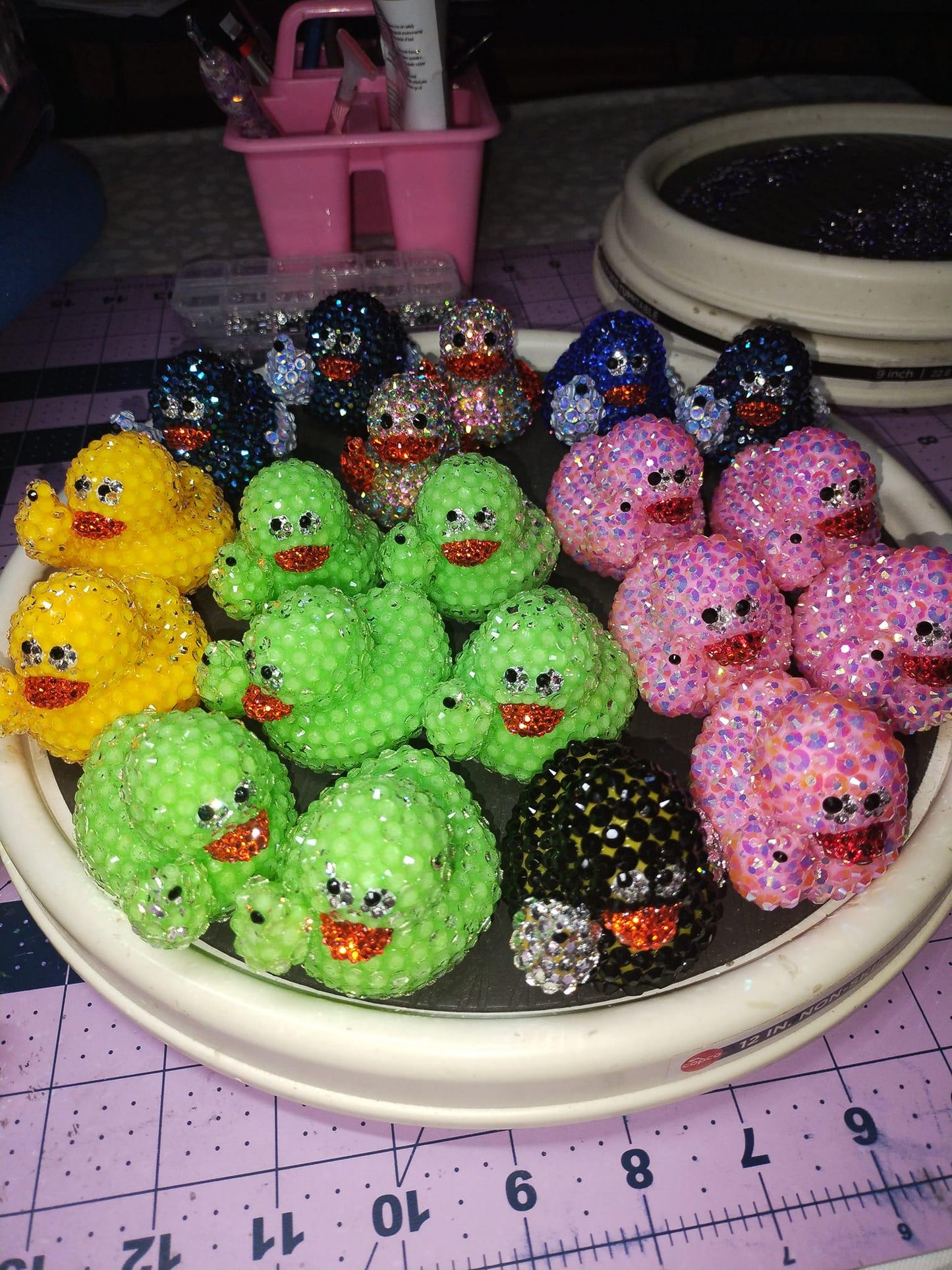 Custom Bling Naughty FU Middle Finger Jeep Ducks 2" with Car Duck Plug