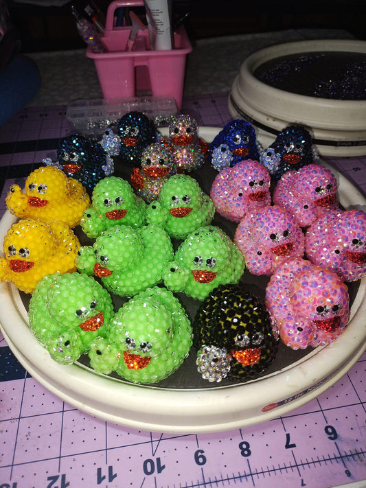 Custom Bling Naughty FU Middle Finger Jeep Ducks 2" with Car Duck Plug