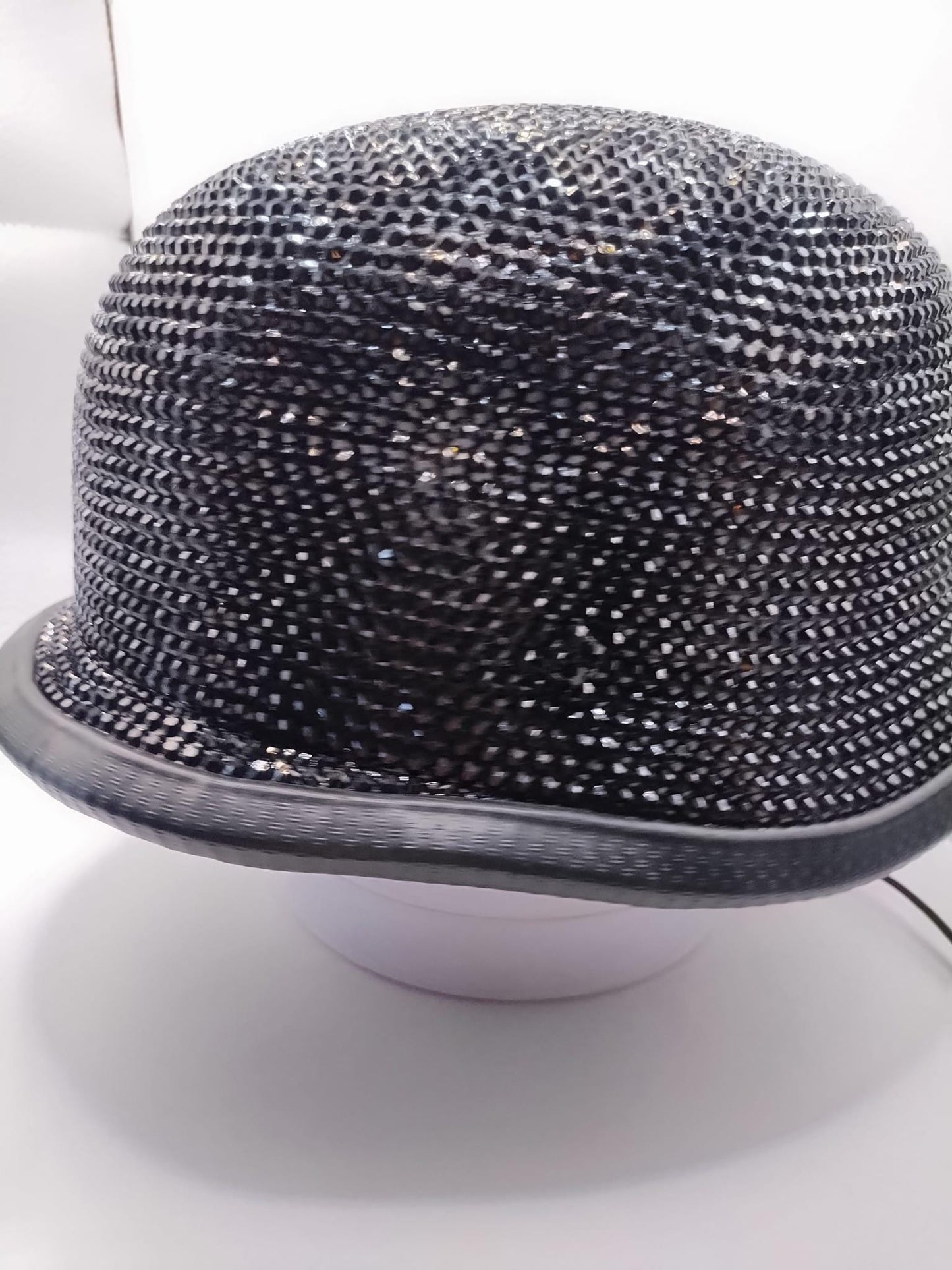 Custom Bling Black Crystals Rhinestones Motorcycle German Novelty Helmet