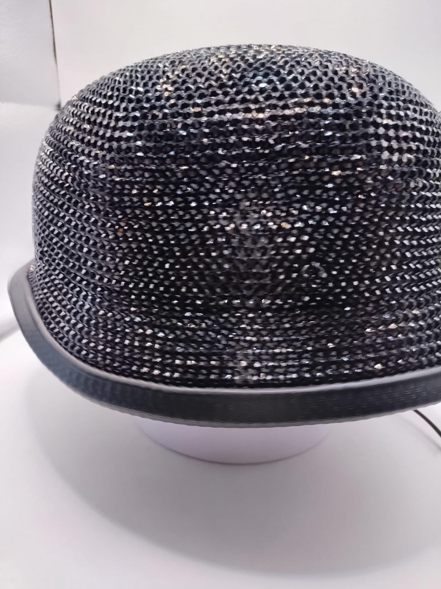 Custom Bling Black Crystals Rhinestones Motorcycle German Novelty Helmet