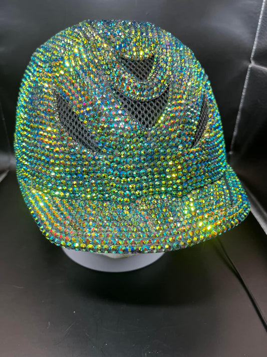 Custom Bling Rhinestone Northern Lights Horse Riding Equestrian Helmet