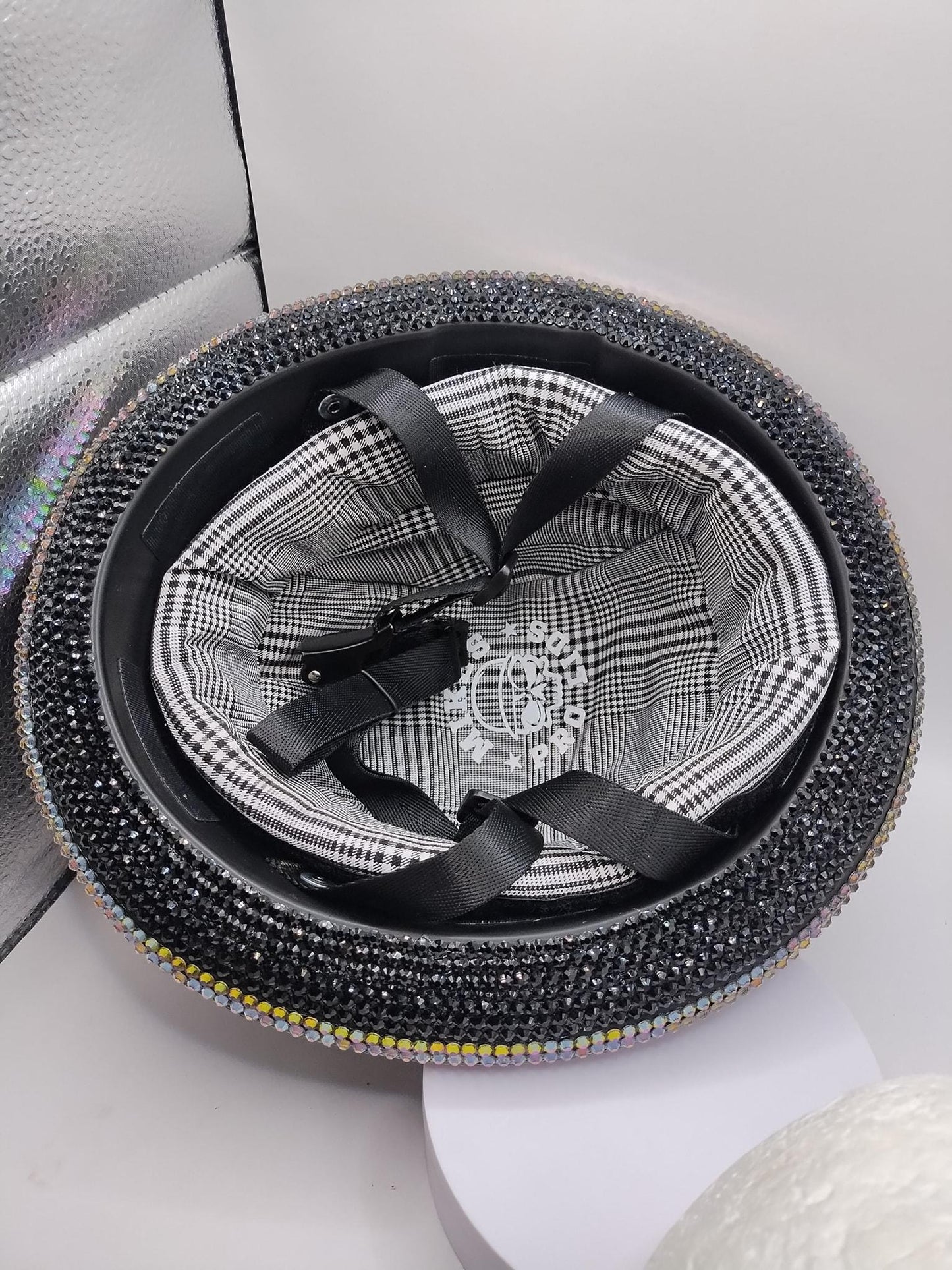 Custom Bling Fedora Ralphie Novelty Motorcycle Helmet Mike's Pro Lid
