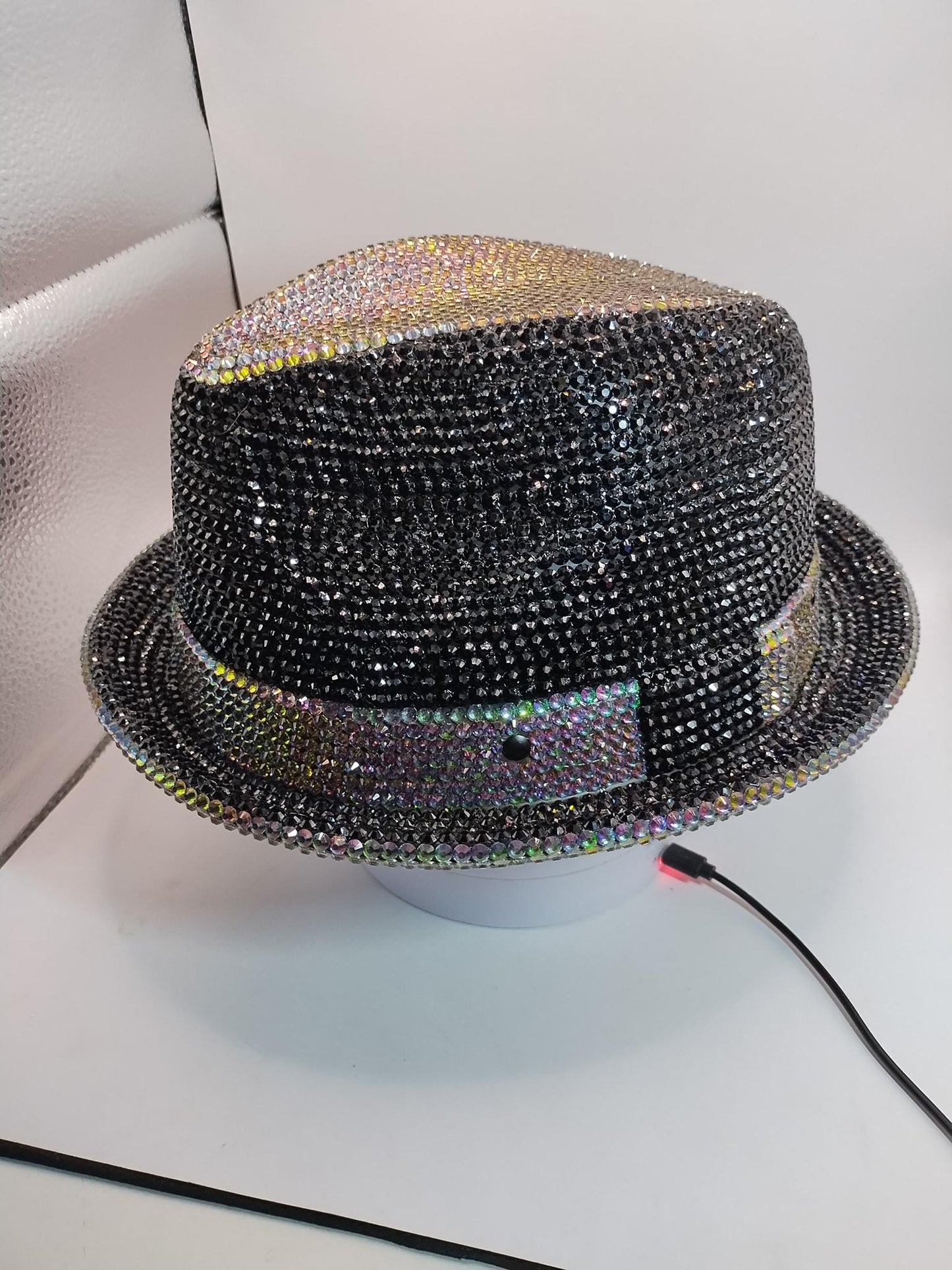 Custom Bling Fedora Ralphie Novelty Motorcycle Helmet Mike's Pro Lid