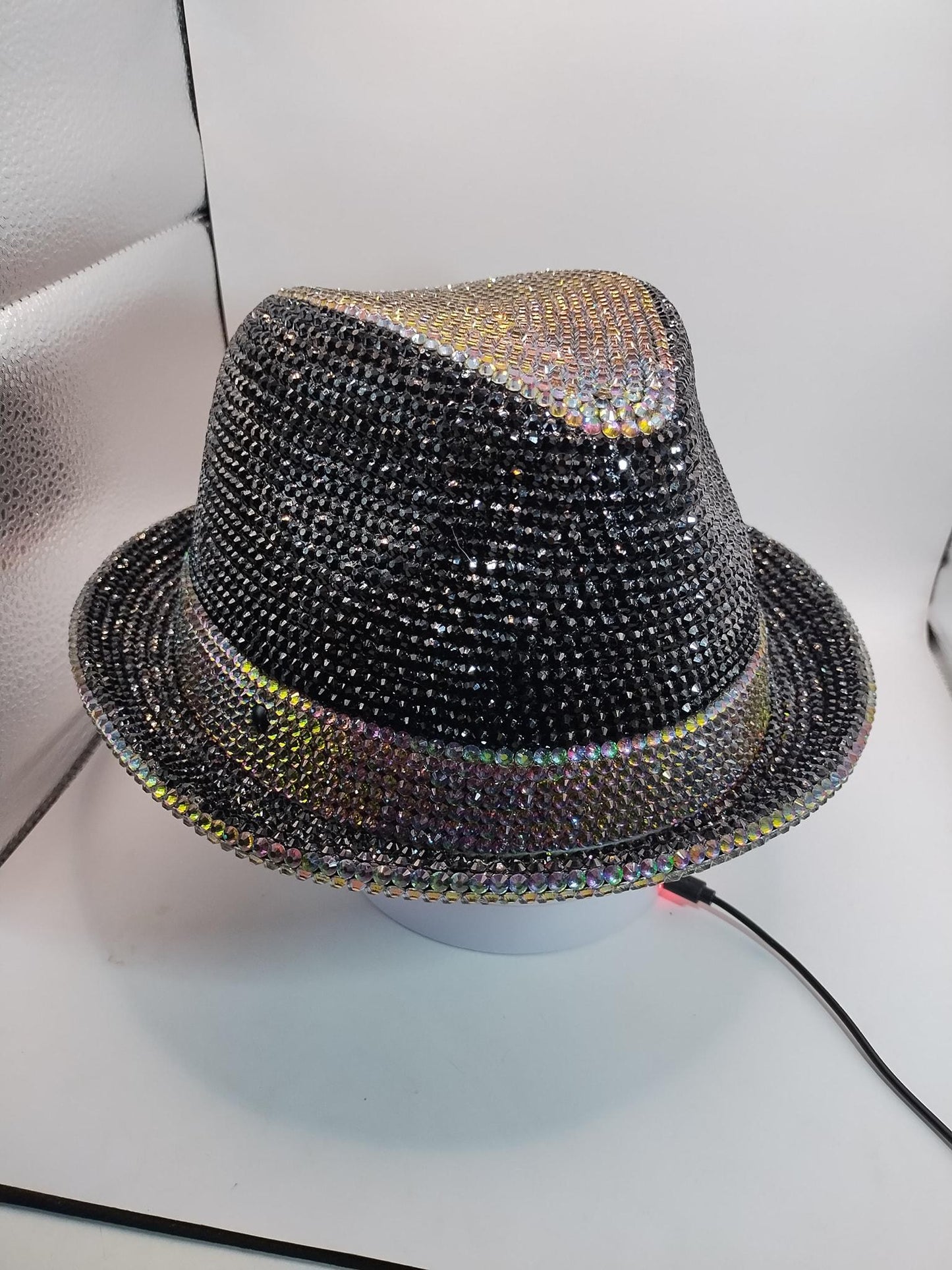 Custom Bling Fedora Ralphie Novelty Motorcycle Helmet Mike's Pro Lid